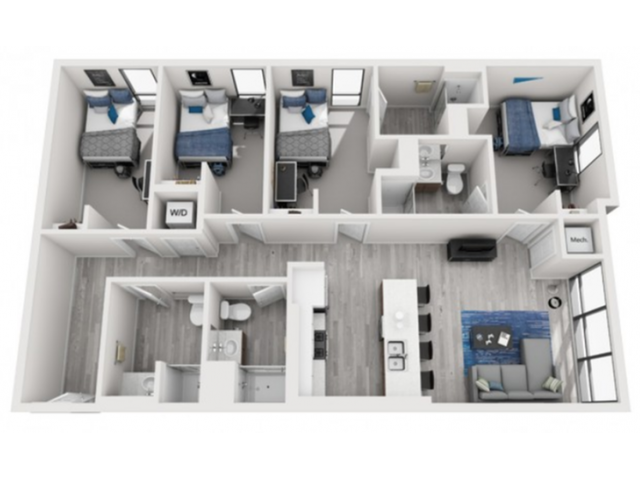 4BR/4BA – Type 1 floor plan