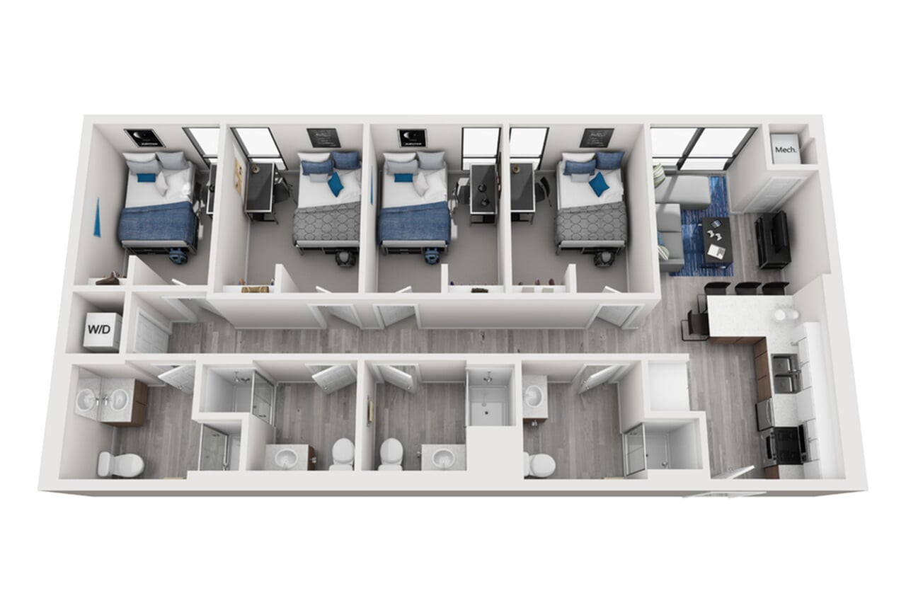 4BR/4BA – Type 2 floor plan