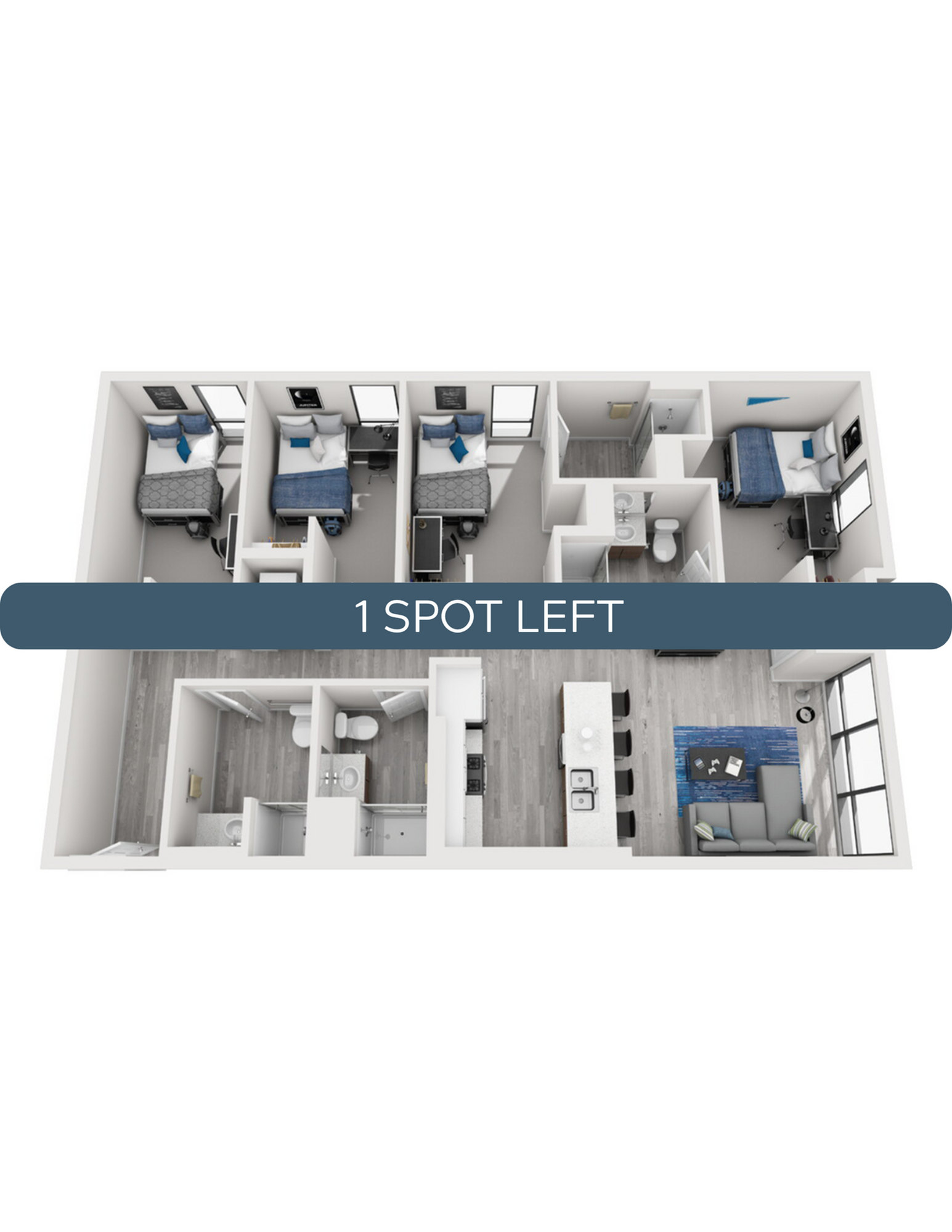 4BR/4BA – Type 1 floor plan