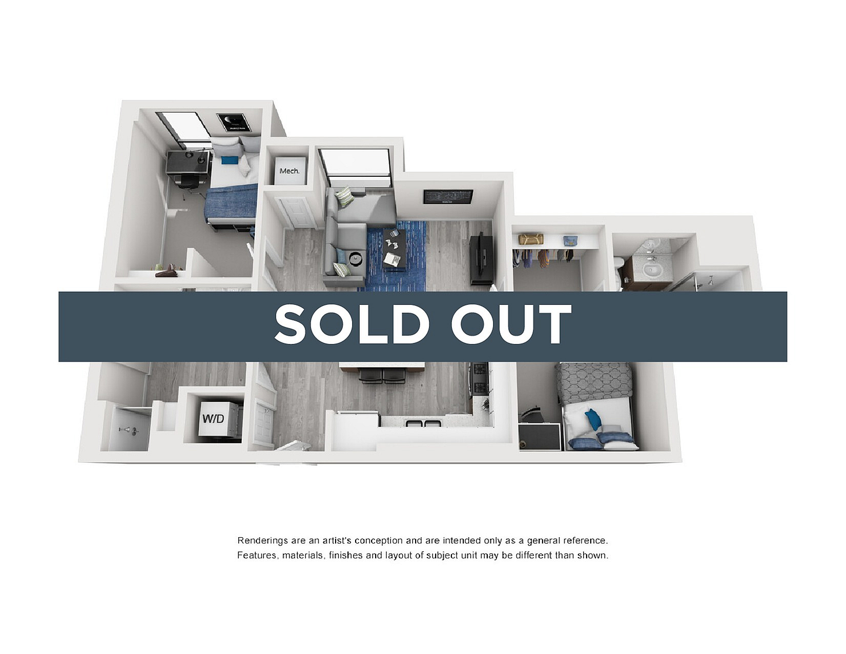 2BR/2BA – Type 4 floor plan